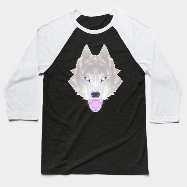 Inverted Wolf Baseball T-Shirt by RioBurton